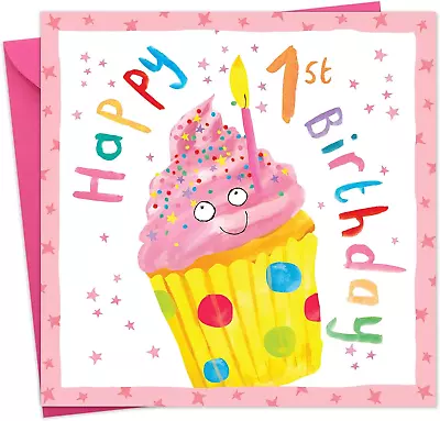 Twizler 1St Birthday Card For Girl - First Birthday Card Girl - 1 Year Old Gi... • $11.09