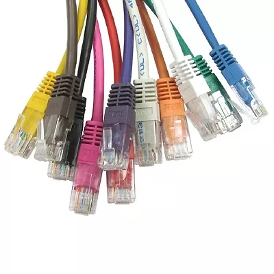 £5.49 • Buy Network Ethernet Cable RJ45 Cat5e POE Patch Lead 100% PURE FULL COPPER Lot