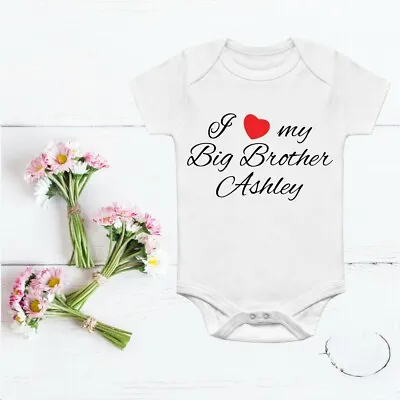 £6.99 • Buy I Love My... Baby Vest - Personalised Custom Heart Baby Grow Gifts Any Name 