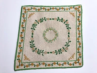 Dolls House Miniature 1:12 Pretty Needlepoint Rug - 160 Mm X 160 Mm • $96.19