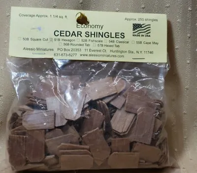 Miniature Dollhouse Or Room Box Economy Cedar Shingles  51 Hexagon • $11.95