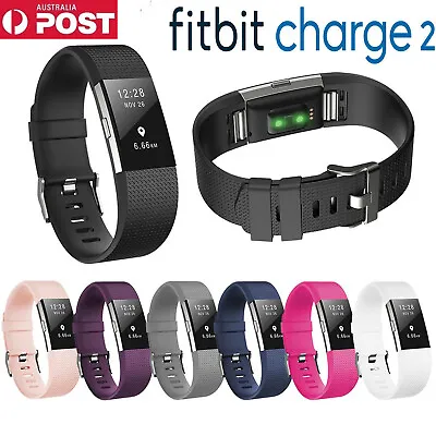 $7.99 • Buy Silicone Replacement Watchband For Fitbit Charge 2 Band Smart Bracelet Strap 