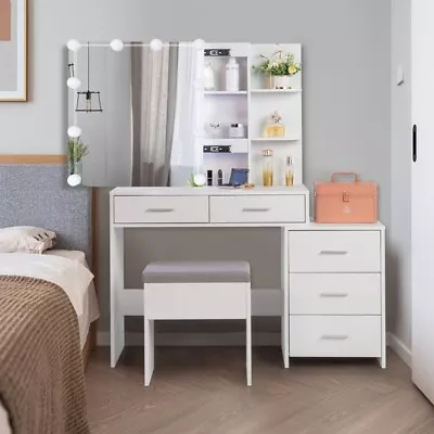 FCH Particleboard Triamine Veneer 5 Pumps 2 Shelves Mirror Cabinet Three Dimming • $230.46