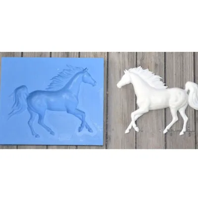 Silicone Horse Fondant Cake Topper Decor Mould Sugarcraft Icing Chocolate Mold • £4.74