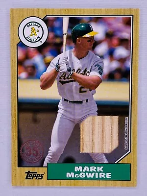 Mark McGwire 2022 Topps Series One 1987 Bat Relic Card 87R-MMC Oakland Athletics • $14.99