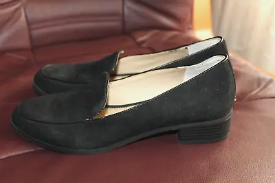 ME TOO  Women's Shoes Jayme Slip On Black Faux Suede Size-95 M Mint • $12.99