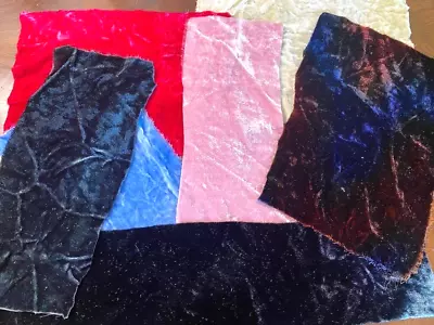 Silk Velvet Fabric Grab Bags 7pcs Quilting Studio Clearance Sale • $12.99