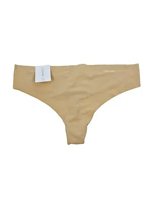 Calvin Klein Invisible String Thong Caramel Underwear UK 14 (L) • £11.99