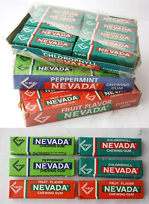 6x Rare Vintage 80's Nevada Chewing Gum Packs La Giulia Italy New Sealed ! • $24.99