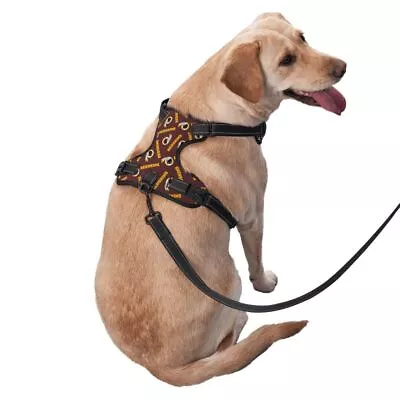 Washington Redskins Reflective Dog Harness +traction Rope Soft Mesh Fabric M-XL • $15.09