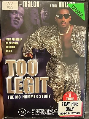 Too Legit : The MC Hammer Story Ex-rental Region 4 DVD (2001 Drama Tv Movie) • $17.34