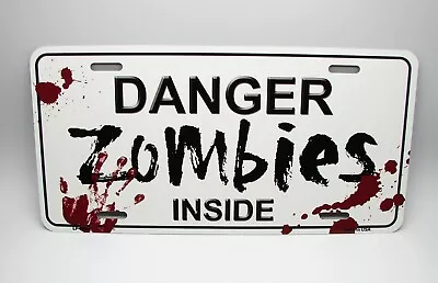 Zombie Metal Car License Plate. Danger Zombies Inside Zombie Car License Plate • $12.99