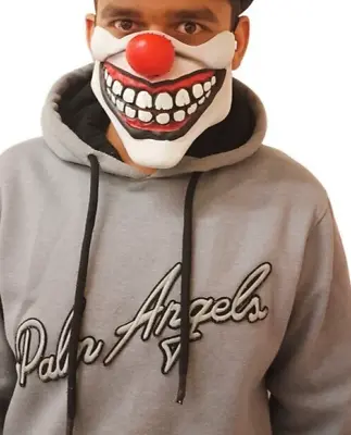 Halloween Latex Skull Clown Half Face Mask Halloween Scary Fancy Dress Costume • £6.99