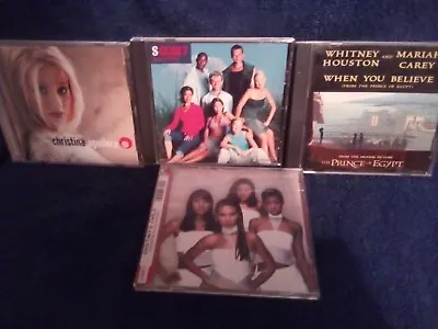 4 Music CDs Christina Aguilera S Club 7 Destiny's Child & Whitney & Mariah VG • $2.25