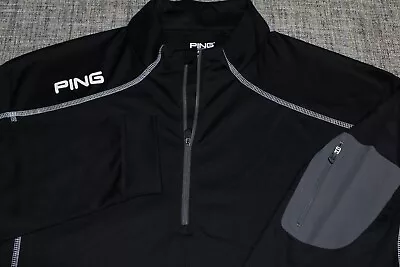 Ping Poly 1/4 Zip Golf Pullover--2xl--black--wrinkle Free--top Spotless Quality • $7.50