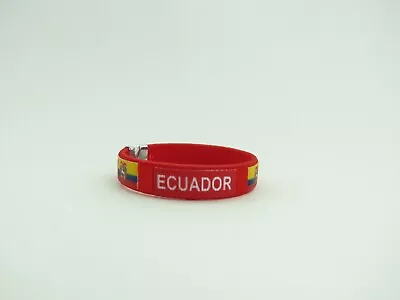 Ecuador Flex Bracelet Red With Ecuadorian Flag • $4.87