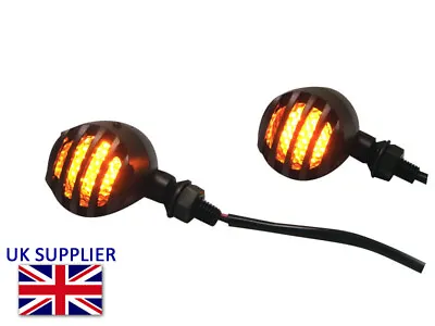 LED Indicators For Indian Chief & Scout Prison Style Crinkle Matt Black Steel • $157.49