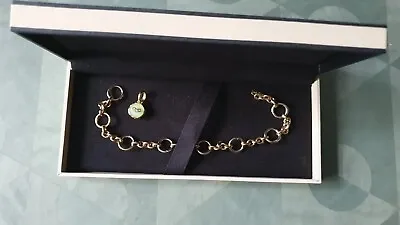 18ct GOLD Links Vermeil Capture Charm Bracelet Ex. CONDITION • £145