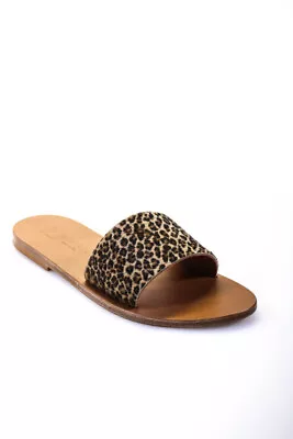 K. Jacques Womens Arezzo Slides - Horsey Bableopard Size 39 • $81.29