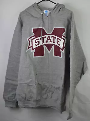Mississippi State Bulldogs Men's Pullover Hoodie - Gray - 2XL (MSU-02) • $27.50