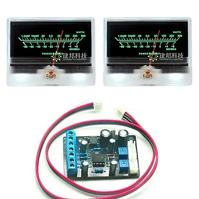 2pcs Audio Amplifier VU Panel Meter Header TN-90A DB Level Backlight W/ Driver • $45.80