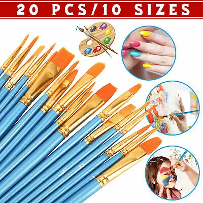20pcs Artist Paint Brushes Set Acrylic Oil Watercolour Painting Craft Art Model • $7.47
