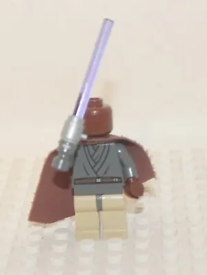 LEGO Star Wars Mace Windu Minifigure Purple Light Up Lightsaber Dead Battery SW • $74.95