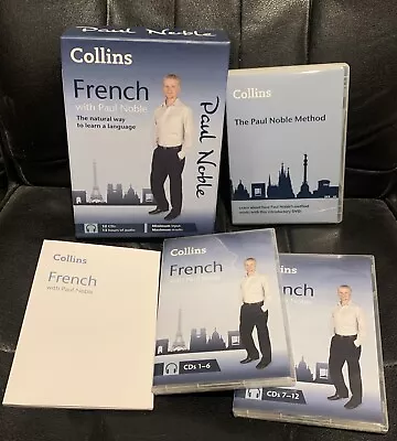 Learn French With Paul Noble - Collins 12 Cds - 1 DVD & Booklet • £9.99