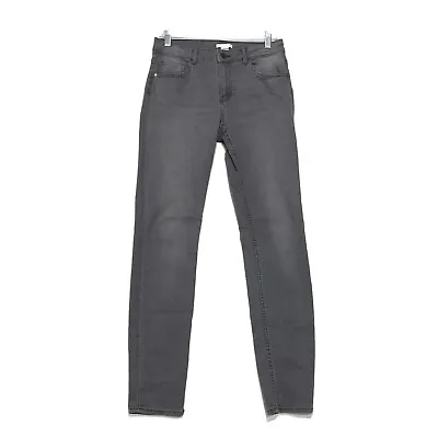 H & M Skinny Jeans Womens Sz 8 Gray Wash 5 Pocket 30  Inseam • $14.97