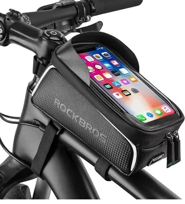 ROCKBROS Bike Front Top Tube Frame Bag MTB Waterproof Cycling Phone Holder Case • $20