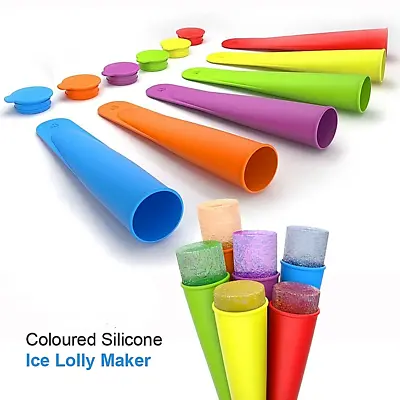 3-5 Pcs Ice Lolly Mould Silicone Push Up Ice Cream Frozen • £3.49