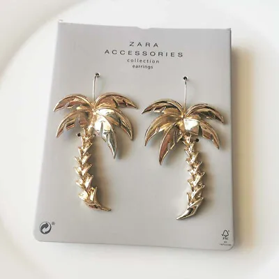 $8.99 • Buy New Zara Coconut Tree Drop Statement Earrings Gift Fashion Women Party Jewelry