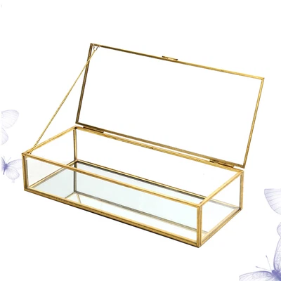 £17.83 • Buy  Anti Tarnish Organizer Copper Party Glass Cosmetic Storage Box