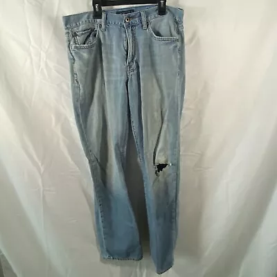 Lucky Brand 363 Vintage Straight Jeans Lightweight Linen Denim Light Wash 32x32 • $22.80