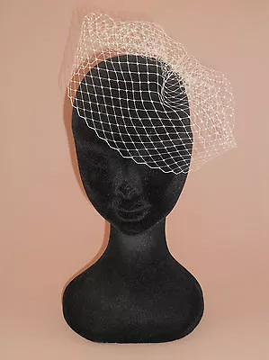 Mini Birdcage Veil (7 ). Handmade In UK. Ivory White Or Black. French Net. • £13.50