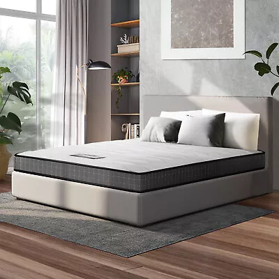 $104.31 • Buy Bedra Double Mattress King Single Tight Top Bonnell Spring Bed Medium Firm 13CM