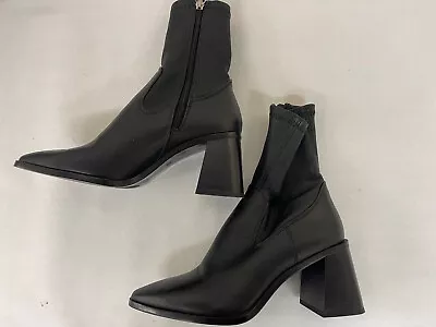 Ladies Block Heeled Boots By Zara In Black. Size 4. CG B86 • £7.99