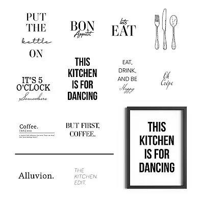 Kitchen Prints Framed Wall Art Picture Funny Quote Print Dining Room Poster Sign • £14.99