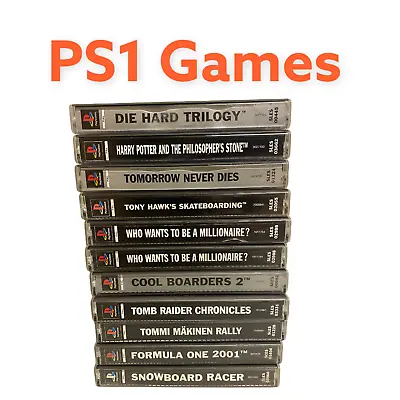 PlayStation 1 PS1 Games Fast Free Next Day Dispatch - Select By Drop Down Menu • £3.14