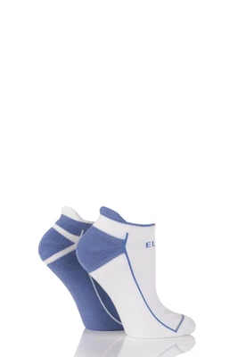 £8.99 • Buy Elle Ladies Cotton Sports Trainer Socks For Gym, Running, Exercise - 2 Pair Pack