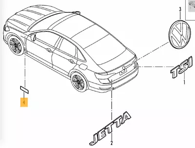 17a853688f Dpj Volkswagen Genuine Oem Jetta Left Badge Emblem R Line  • $19.99