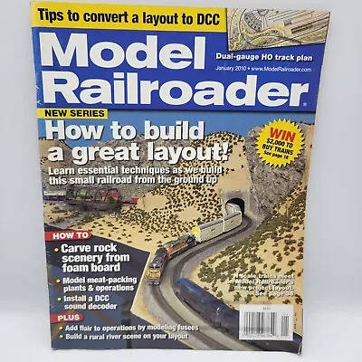 Model Railroader Magazine Jan 2010 Great Layout Rock Scenery • $3.85
