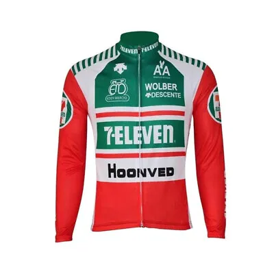 Retro 7 Eleven Cycling Jersey Tops Cycling Long Sleeve Jersey Bicycle Jerseys • $23.13