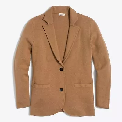 J. Crew Camel Tan Cotton Sweater Blazer Cardigan Small • $60