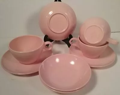 8 Pcs Pink Windsor Melmac 3 Cups 2 Saucers 3 Side Bowls / Nappies • $29.95