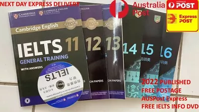 EXPRESS POST /Cambridge GENERAL IELTS Books 1112131415 16FREE DVD • £37.63