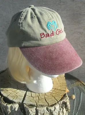 Dodge Ram Truck Baseball Cap Automobile Bad Girl Embroidered Khaki Hat Rose Brim • $10