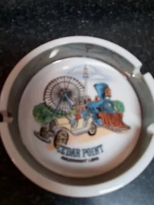 Vintage Cedar Point Amusement Land Ashtray Ferris Wheel Train Metallic Band  • $9.99