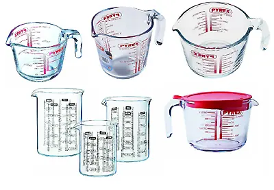 Pyrex Measuring Jug Beaker Glass Clear Lab Measure Mix Baker Kitchen Cooking  • £10.89