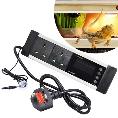 Digital LCD Thermostat Reptile Snake Aquarium Day/Night Timer Temp Controller • £25.92